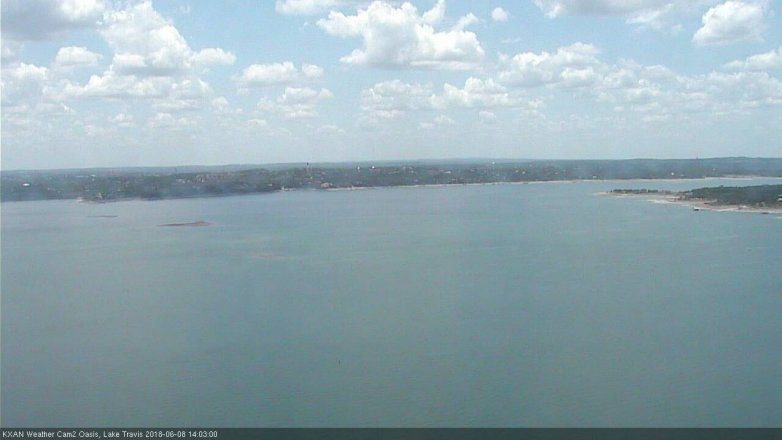 Lake Travis webcam, June 8, 2018 1:05 PM CT