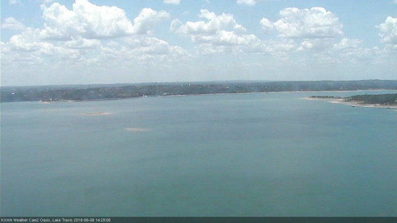 Lake Travis webcam, June 8, 2018 1:30 PM CT