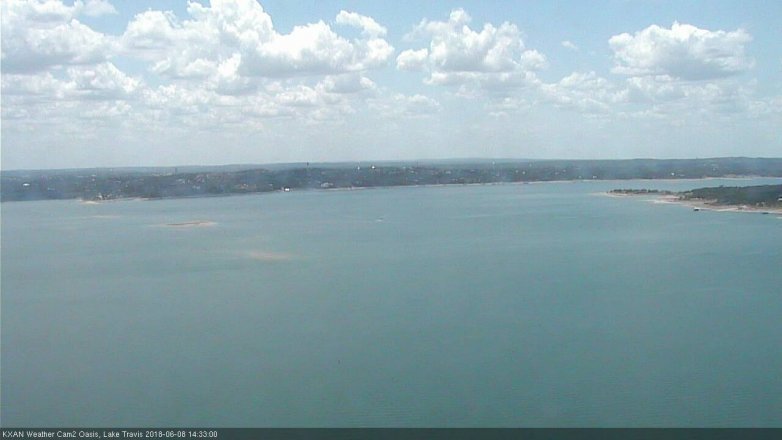 Lake Travis webcam, June 8, 2018 1:35 PM CT