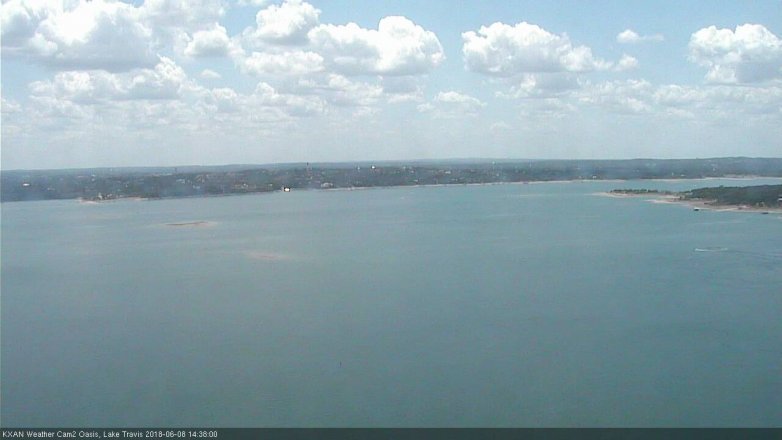 Lake Travis webcam, June 8, 2018 1:40 PM CT