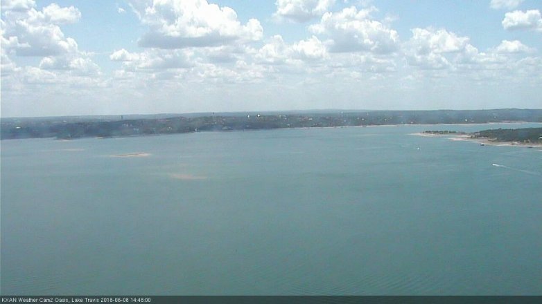 Lake Travis webcam, June 8, 2018 1:50 PM CT