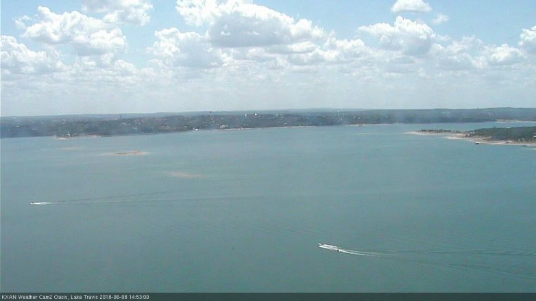 Lake Travis webcam, June 8, 2018 1:55 PM CT