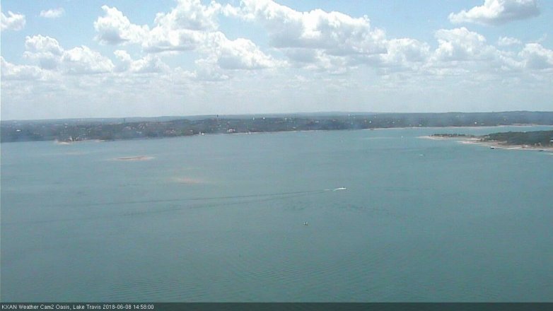 Lake Travis webcam, June 8, 2018 2:00 PM CT
