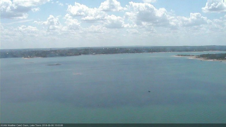 Lake Travis webcam, June 8, 2018 2:05 PM CT