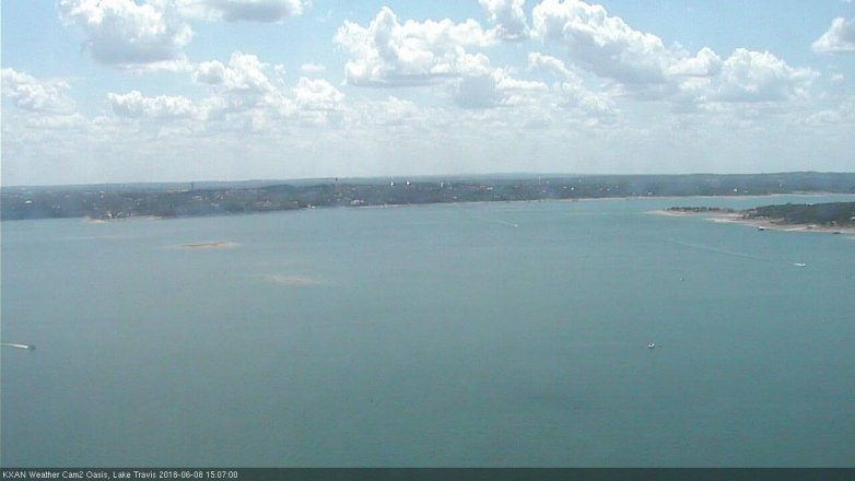 Lake Travis webcam, June 8, 2018 2:10 PM CT