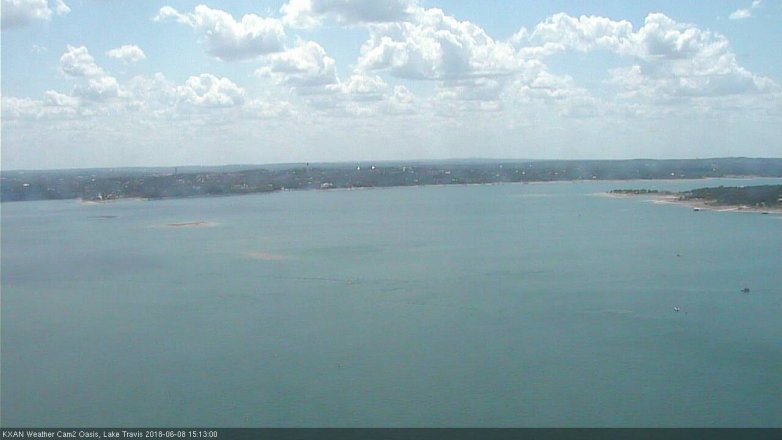 Lake Travis webcam, June 8, 2018 2:15 PM CT