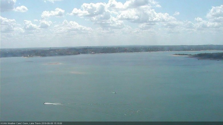 Lake Travis webcam, June 8, 2018 2:20 PM CT