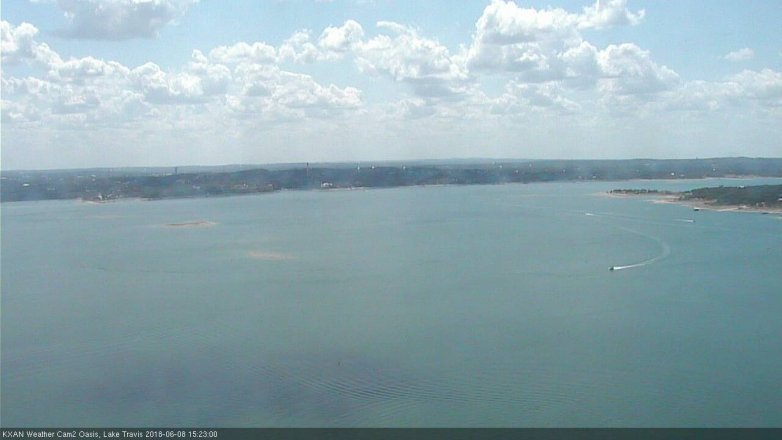Lake Travis webcam, June 8, 2018 2:25 PM CT