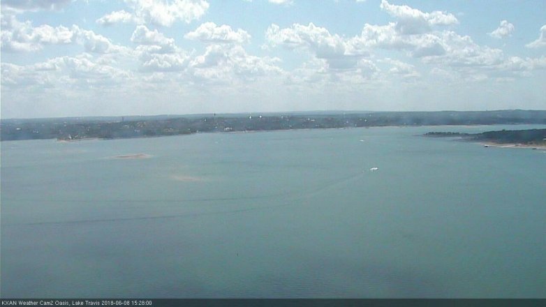 Lake Travis webcam, June 8, 2018 2:30 PM CT