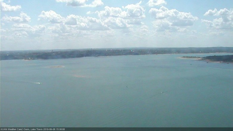 Lake Travis webcam, June 8, 2018 2:40 PM CT