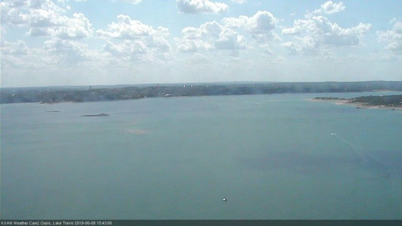 Lake Travis webcam, June 8, 2018 2:45 PM CT