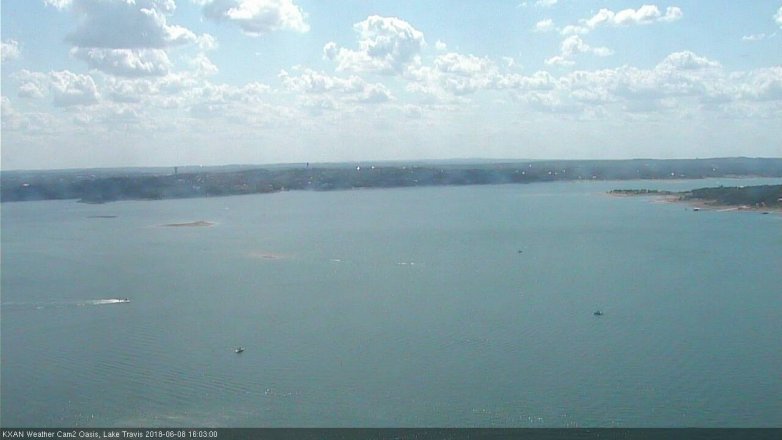 Lake Travis webcam, June 8, 2018 3:05 PM CT