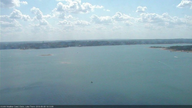 Lake Travis webcam, June 8, 2018 3:15 PM CT