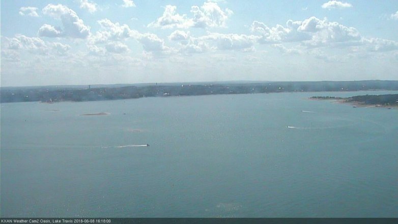 Lake Travis webcam, June 8, 2018 3:20 PM CT