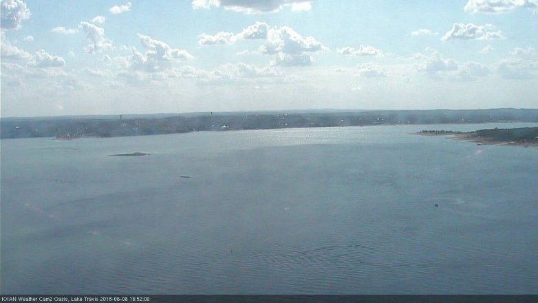 Lake Travis webcam, June 8, 2018 3:55 PM CT