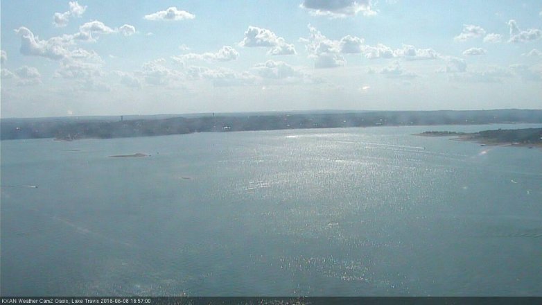 Lake Travis webcam, June 8, 2018 4:00 PM CT