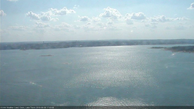 Lake Travis webcam, June 8, 2018 4:05 PM CT