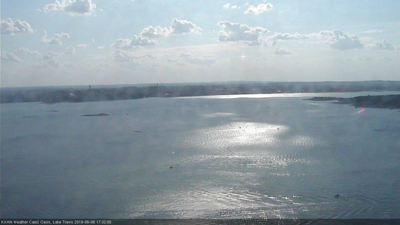 Lake Travis webcam, June 8, 2018 4:35 PM CT
