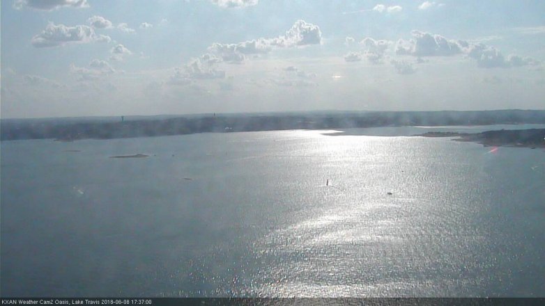 Lake Travis webcam, June 8, 2018 4:40 PM CT