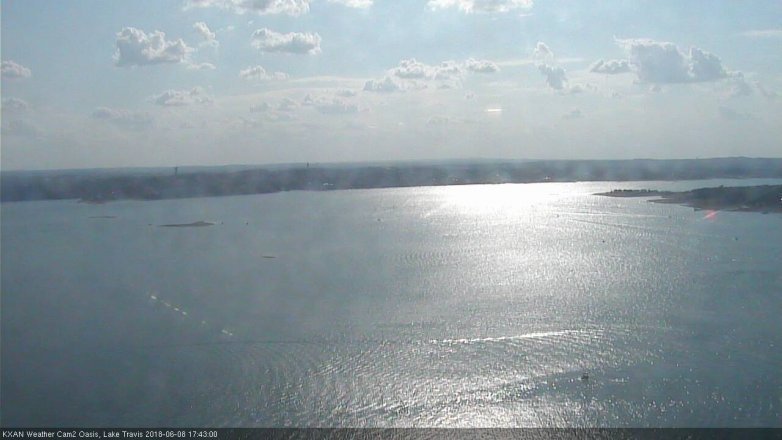 Lake Travis webcam, June 8, 2018 4:45 PM CT