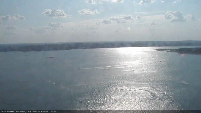 Lake Travis webcam, June 8, 2018 4:50 PM CT