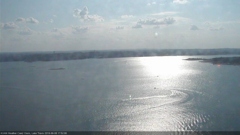 Lake Travis webcam, June 8, 2018 4:55 PM CT
