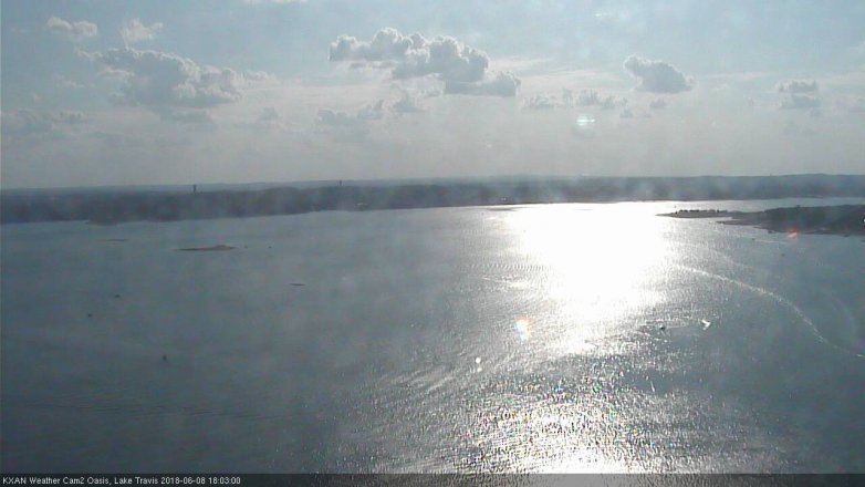 Lake Travis webcam, June 8, 2018 5:05 PM CT