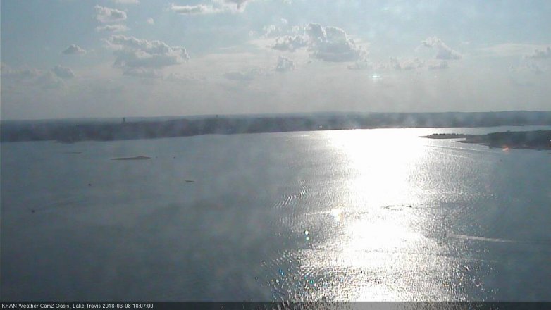 Lake Travis webcam, June 8, 2018 5:10 PM CT
