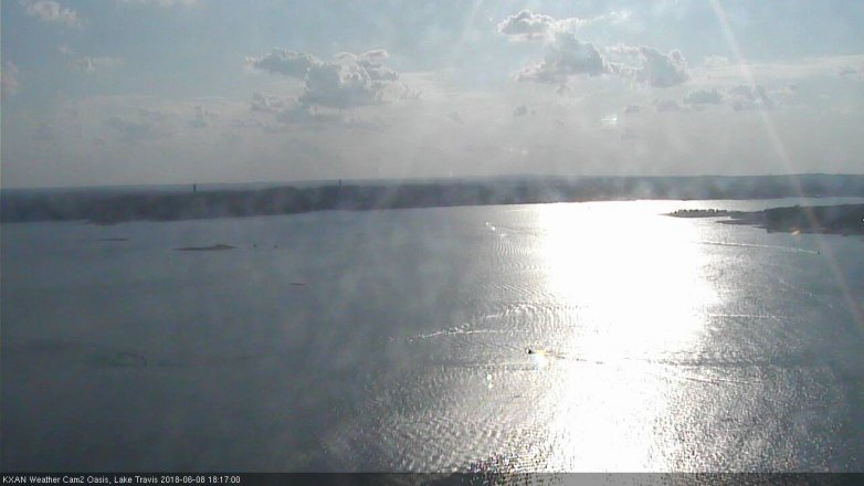 Lake Travis webcam, June 8, 2018 5:20 PM CT