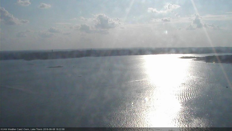 Lake Travis webcam, June 8, 2018 5:25 PM CT