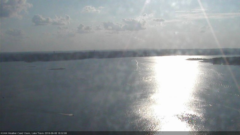 Lake Travis webcam, June 8, 2018 5:35 PM CT