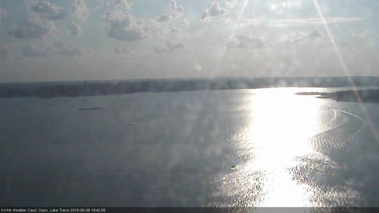 Lake Travis webcam, June 8, 2018 5:45 PM CT