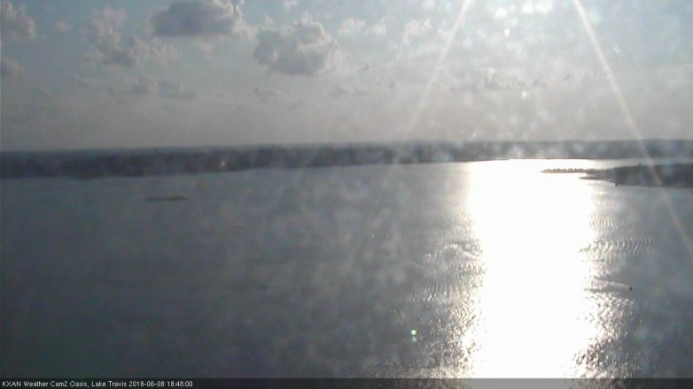 Lake Travis webcam, June 8, 2018 5:50 PM CT