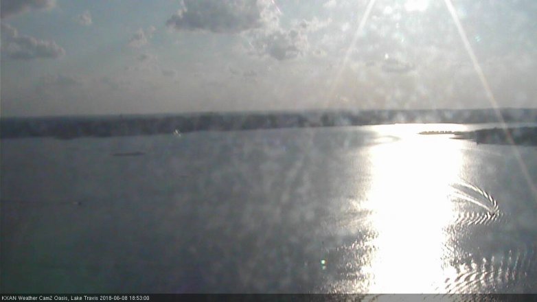 Lake Travis webcam, June 8, 2018 5:55 PM CT