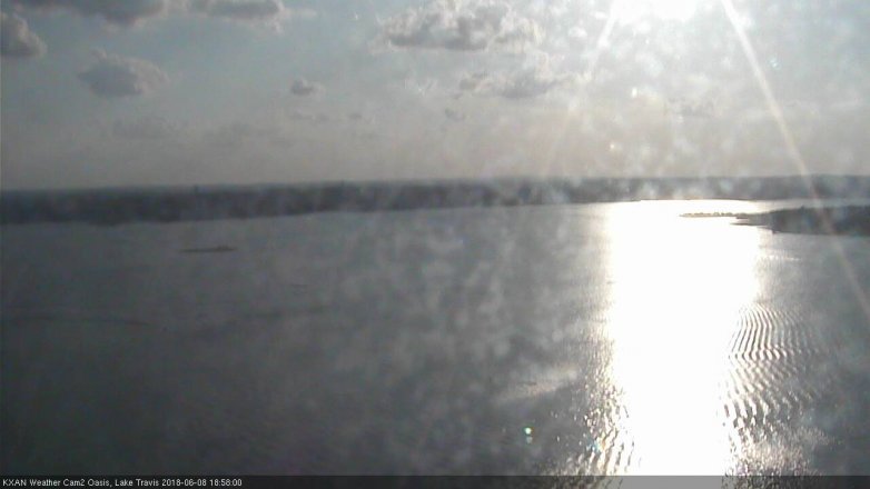 Lake Travis webcam, June 8, 2018 6:00 PM CT