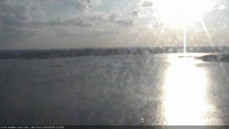 Lake Travis webcam, June 8, 2018 6:15 PM CT