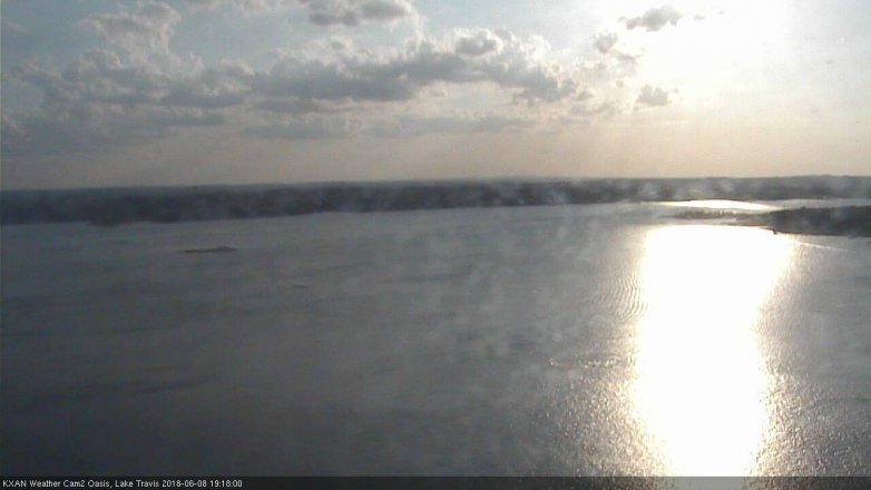 Lake Travis webcam, June 8, 2018 6:20 PM CT