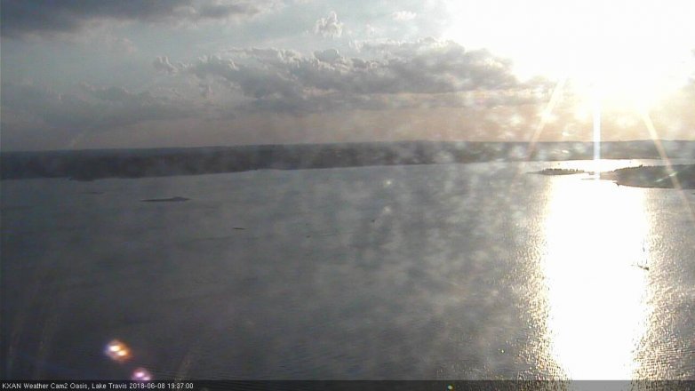 Lake Travis webcam, June 8, 2018 6:40 PM CT