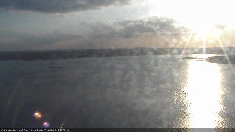 Lake Travis webcam, June 8, 2018 6:45 PM CT