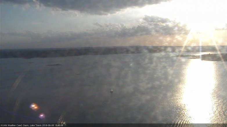 Lake Travis webcam, June 8, 2018 6:50 PM CT