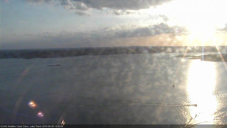 Lake Travis webcam, June 8, 2018 6:55 PM CT