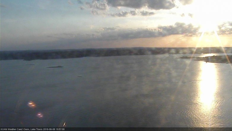 Lake Travis webcam, June 8, 2018 7:00 PM CT
