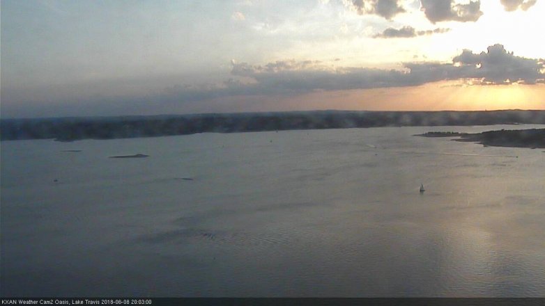 Lake Travis webcam, June 8, 2018 7:05 PM CT