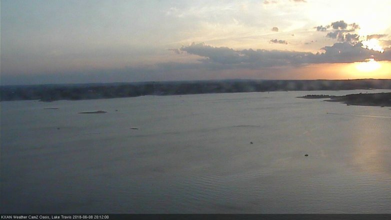 Lake Travis webcam, June 8, 2018 7:15 PM CT