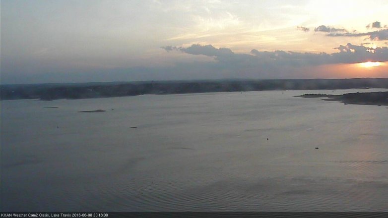 Lake Travis webcam, June 8, 2018 7:20 PM CT