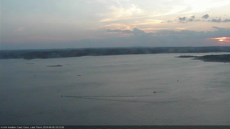 Lake Travis webcam, June 8, 2018 7:25 PM CT