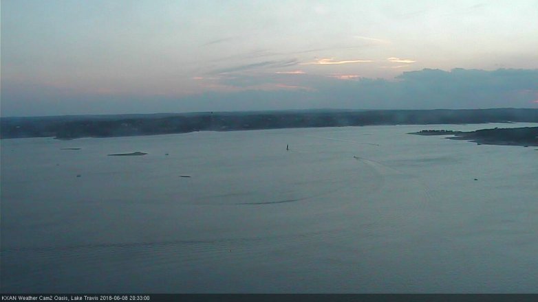 Lake Travis webcam, June 8, 2018 7:35 PM CT