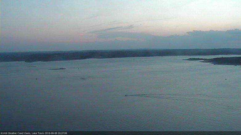 Lake Travis webcam, June 8, 2018 7:40 PM CT
