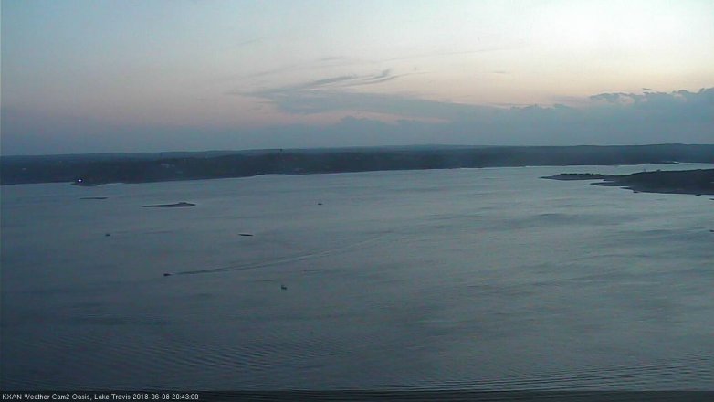 Lake Travis webcam, June 8, 2018 7:45 PM CT