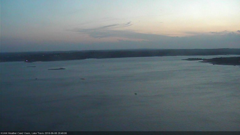 Lake Travis webcam, June 8, 2018 7:50 PM CT